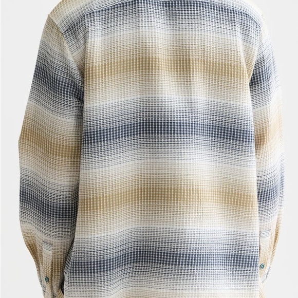 Scotch & Soda Lucky Charm Stripe Woven Waffle Button-Up Shirt Size L 100% Cotton - Picture 16 of 16